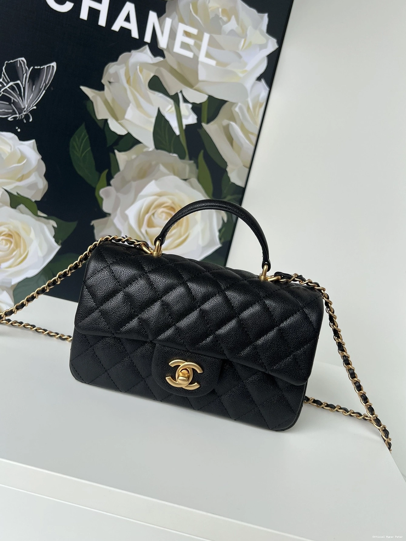 HyperPeter WITH FLAP TOP BAG CHANEL HANDLE-20*12*6cm 0715